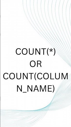 COUNT(*) vs COUNT(column) in SQL | What's the Difference?