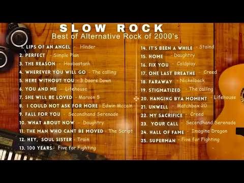 Slow Rock Alternative Rock 90s 2000s - Simple Plan, Hoobastank, The Calling, Howie Day, Linkin Park