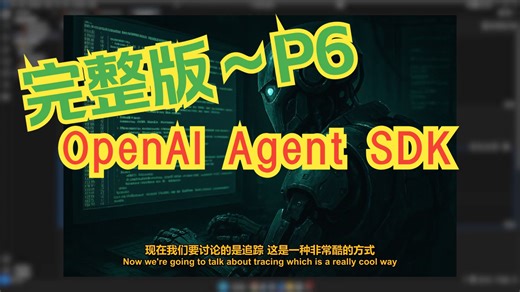 OpenAI Agents SDK 教程~P6