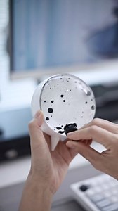 Ferrofluid Sound Visualizer , Dancing Ferrofluid Speaker with Music Rhythm, Theremin, Ferrofluid Display Lamp, Magnet Liquid Toy, Venom Toys, Desktop Gifts for Festivals, Birthday (White), HFS-1