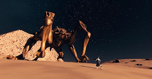 Someone's added a giant Terrormorph boss made of gold to Starfield, and it looks pretty hilarious to fight