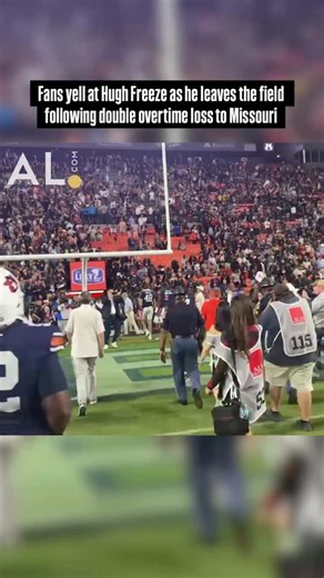 Auburn fans yelled at Hugh Freeze as he left the field after the Tigers’ fourth straight loss, this time in double overtime to Missouri. | Auburn Tigers on AL.com