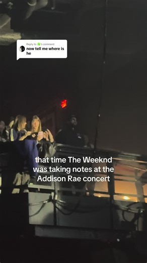 The Weeknd Taking Notes at Addison Rae Concert