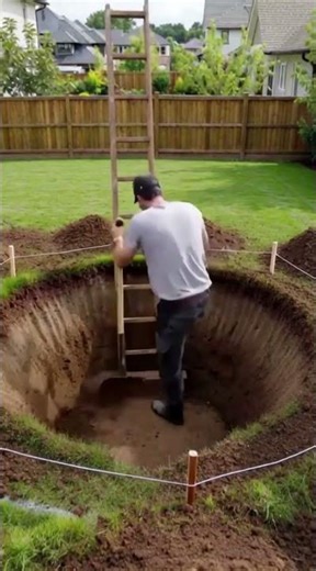 Mini Buker in Courtyard of Home