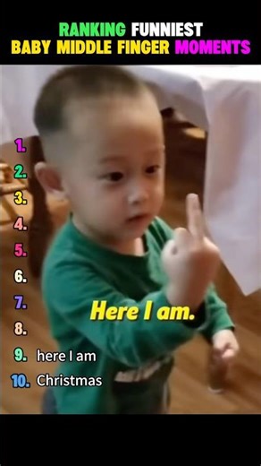 Ranking funniest baby middle finger moments #ranking #funny #trend