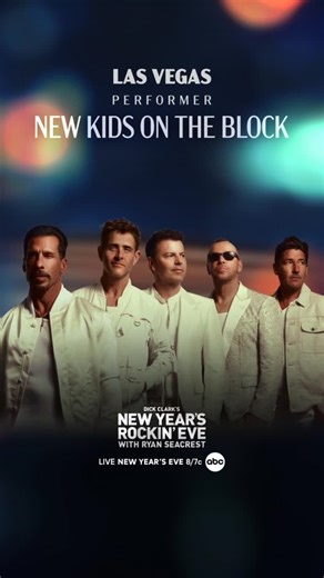 REPOST NKOTB will be closing out 2025 on New Year's @RockinEve with @RyanSeacrest 🪩 Catch them performing from Las Vegas - New Year's Eve at 8/7c on @ABCNetwork! #RockinEve . . #nkotb #newkidsontheblock #donniewahlberg #joeymcintyre #jordanknight #jonathanrknight #dannywood #newkidsnews #newyearseve2025 | NEW KIDS NEWS