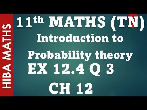 11th maths chapter 12 exercise 12.4 question 3 introduction to probability theory tn syllabus