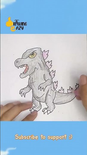 How to Draw Godzilla Step by Step Easy | Godzilla x Kong : The New Empire | Short