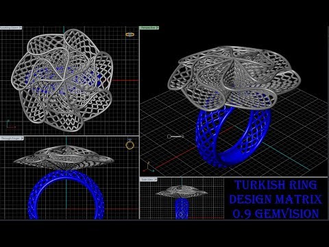 How to make a Turkish Ring /Matrix 0.9 Ring/jewelry cad design tutorial /