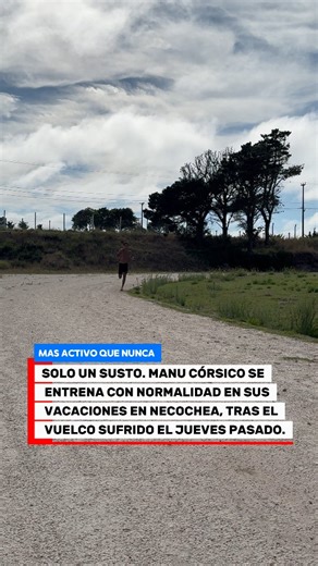 Manu Córsico ( @manucorsico ) se encuentra vacacionando en Necochea y no descuida sus entrenamientos. Sufrió un vuelco en su vehículo el jueves pasado junto a su perrita cuando iban camino a Centenario - Neuquén a @corridacentenario . Gracias a Dios no pasó a mayores. Muy felices por vos Manu! 📹 @software_de_lacosta | inforunning.arg