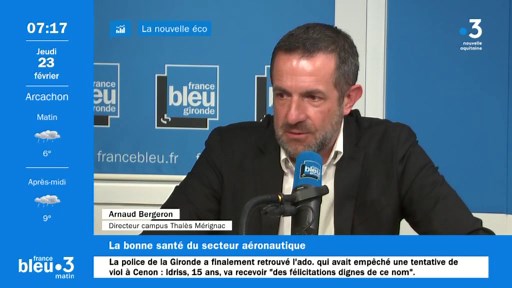 Arnaud Bergeron, directeur du site Thalès Mérignac