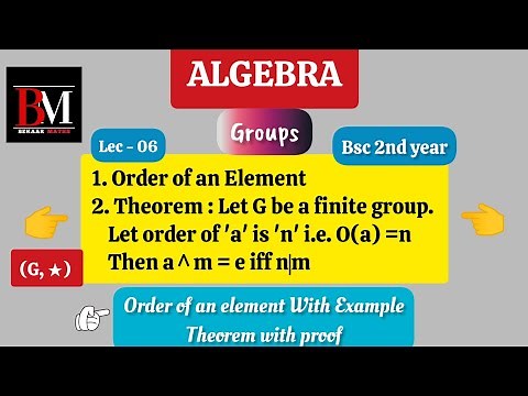 Order of an element | Group Theory | Theroem and definition