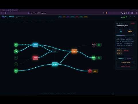 Flumine — Neon-Infused Boolean Logic Puzzle Game (Gameplay Demo)