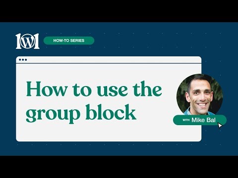 How to use the group block
