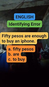 24 reactions · 25 comments | ENGLISH | Identifying Error | SirMert Villanueva | Facebook