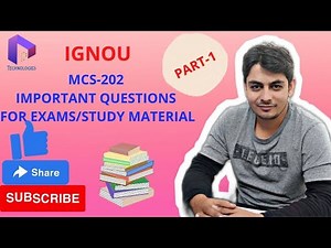 MCS-202 Part-1 Important Questions/Study Material || PGDCA_NEW || IGNOU || Dalaltechnologies