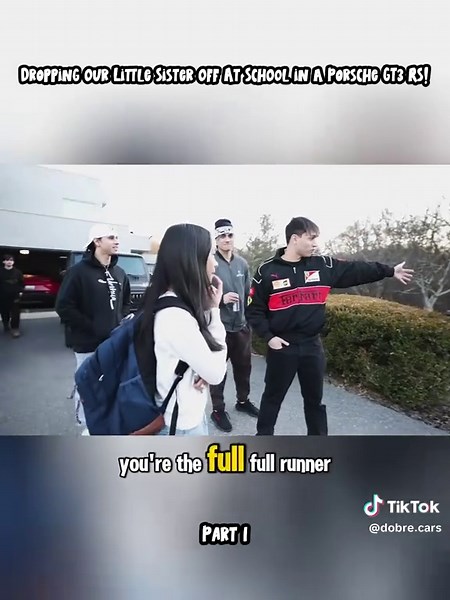 Dropping Our Little Sister Off At School in a Porsche GT3 RS! Part 1#fpy #usa🇺🇸 #dropping #little #prosche