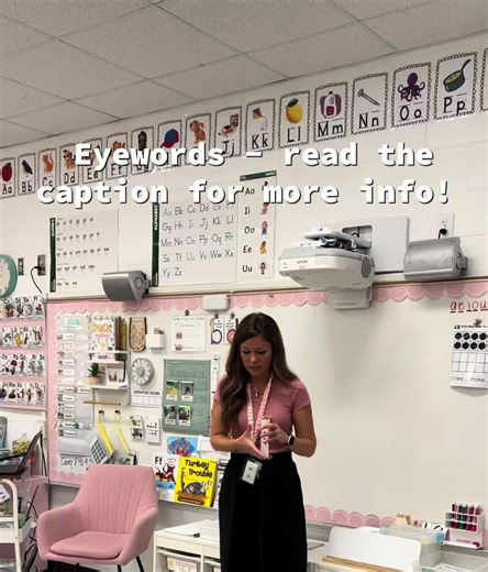 Our word cards live in our pocket chart on the wall for us to access, but once a day, we take them off to quickly review them. This only takes a couple of minutes and is so helpful! I started using these Eyewords multisensory cards this school year to introduce heart words and they have been a game changer! Each card has a picture embedded on one side that I use to begin with. I later take the visual away, which is why you don’t see the visual in the video since it’s on the other side of the car