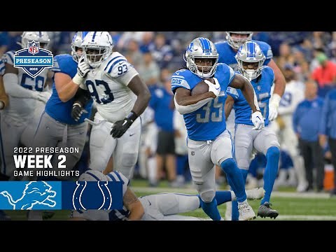 Detroit Lions vs Indianapolis Colts 2022 Preseason Week 2 Highlights | 2022 NFL Season