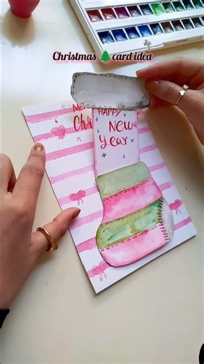 Creative Christmas Card Inner Card in 21 Seconds! #art #painting #drawing #sketch #tutorial #how-to