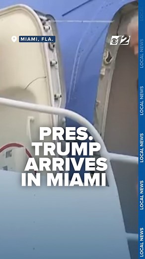 8.6K views · 107 reactions | TRUMP IN MIAMI | President Trump has touched down in Miami to meet with the American Business Forum. | CBS 12 News | Facebook