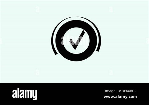 Animated check mark tick icon. Motion graphics symbol on white background for task completion, confirmation, and approval interface visuals Stock Video Footage - Alamy