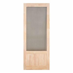 [Hot Item] Wooden Design Mosquito Net Front Pine Wood Screen Doors