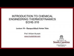 ECHE 310 - Lecture 19 - Ranque Hilsch Vortex Tube