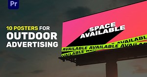 Billboard Outdoor Advertising Posters for Premiere Pro