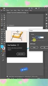 Master the Rotate Tool in Illustrator Like a PRO! #shorts #graphicdesign #illustrator