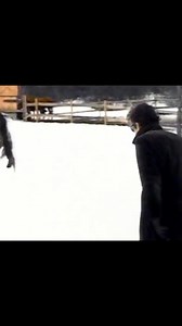 51K views · 2.1K reactions | Baby, it's cold outside. Mark wore his favorite suede boots for the Thursday shoot, which weren’t ideal for running in wet, slippery snow so his falls were real. So was Dana's fall off the horse. No stunt doubles for Morphine! | Morphine Band | Facebook