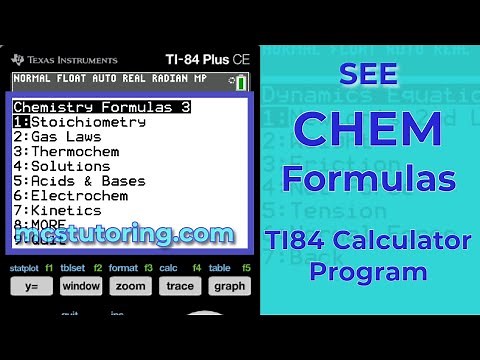 Your TI-84 Chemistry Formula Program | Ace Your Chem Exams in Record Time! #chemistry #ti84programs