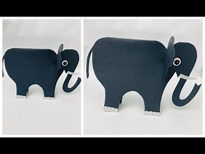 How to 3d paper elephant | Preschool crafts