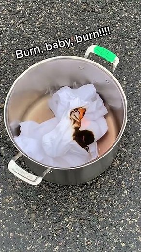 Testing t-shirt flame resistance