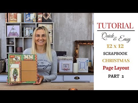 5 Minute Christmas Scrapbook Layout | Step By Step Tutorial | DIY Scrapbook | Pt 2