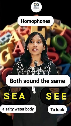 Homophones Vs. Heterophones - English Word Pair Segment