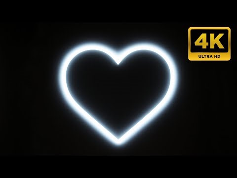 Glowing Neon Heart ❤️ Romantic Light Animation (4K Loop)