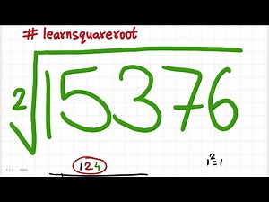 Square root of 15376 | Easy step by step explanation | long division method | √15376
