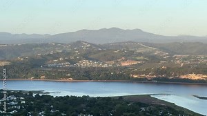 Garden Route road along the Knysna lagoon heading into the town of Knysna
