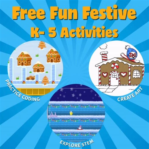 Kodable Education | A little extra joy for your week ahead✨❄️ Explore limited-time mazes, program a festive video game, and finish with a directed drawing... | Instagram