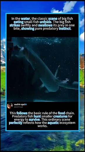 Big Fish Eats Small Fish | Nature’s Basic Rule#FishHunt #FoodChain #AquaticLife #WildNature