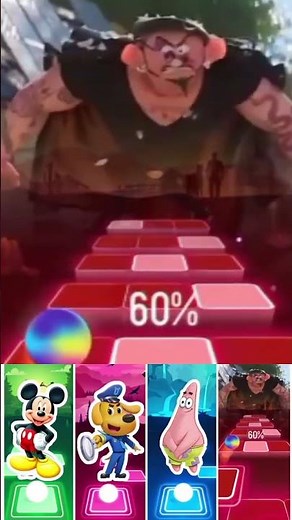 Mickey Mouse 🆚 Sheriff Labrador 🆚 Patrick Star 🆚 Spongebob 💥 TILES HOP EDM