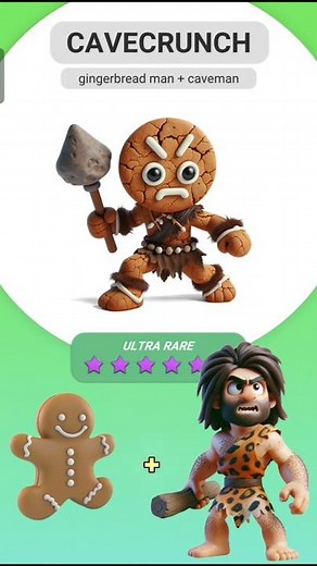 Animash Gameplay | CAVECRUNCH #shorts #transformation #gingerbreadman #caveman