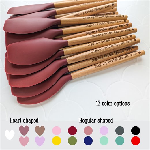 Personalized Wedding Spatula Favors for Guests: Choose Your Color - Laser Engraved Handle - Etsy