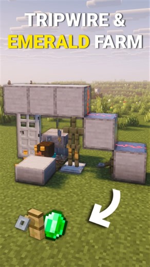 Minecraft Easiest Tripwire & Emerald Farm 1.21 Tutorial! #shorts #minecraft