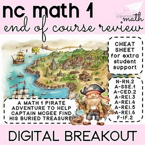 NC MATH 1 EOC Review Digital Breakout *NO PREP*
