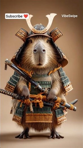 Capybara Samurai: The Cutest Warrior of Japan #Shorts #Animals #Japan