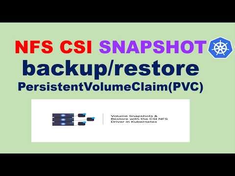 NFS CSI snapshots to backup and restore app data in Kubernetes existing PVC
