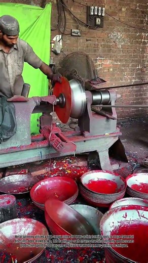 Efficient Metal Spinning for Durable Cooking Bowls Using Manual Lathes