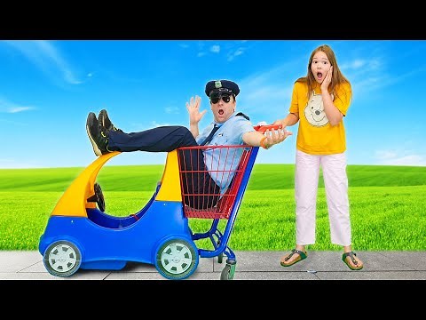 Amelia, Avelina & Akim help the Police officer